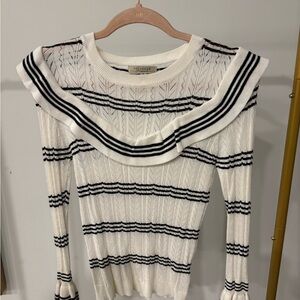 Polagram White and Black Sweater